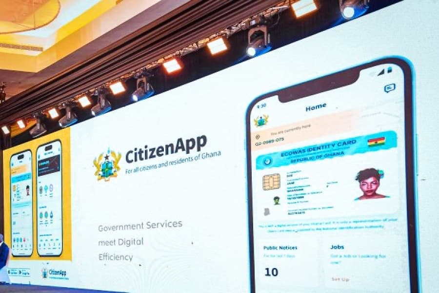 Digital government service platform interface representing online public services